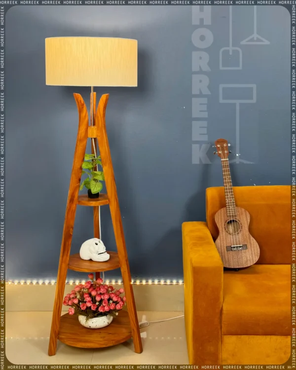 Wooden Crafter Standard Size Tripod Floor Lamp - Stand Lamp/ Home Decor