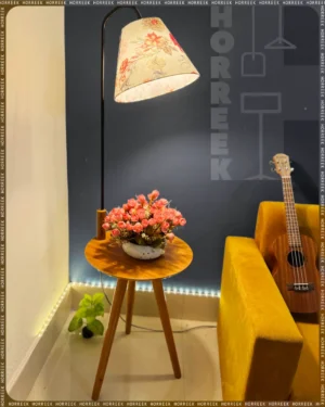 Wooden Stand Lamp Shade with Bed Table - Home Decor
