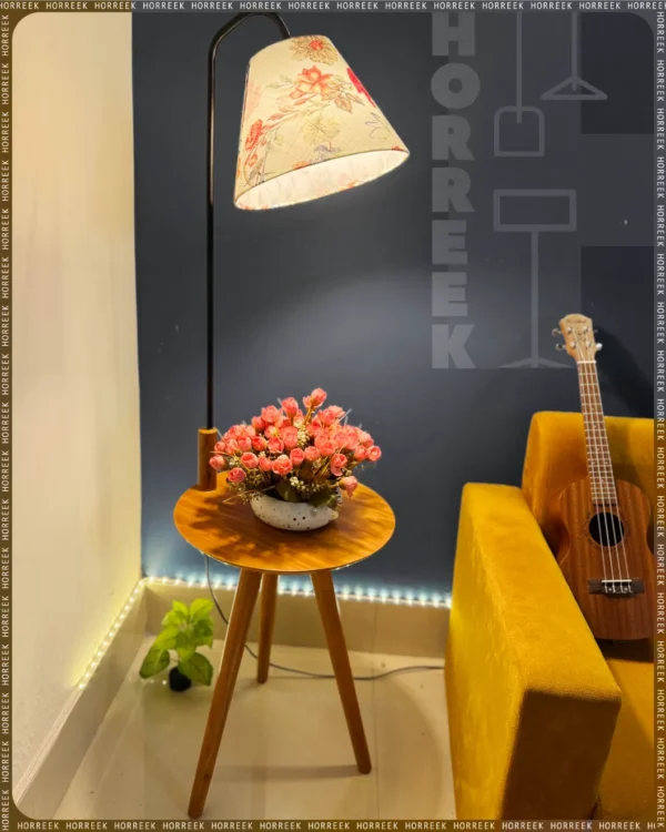 Wooden Stand Lamp Shade with Bed Table - Home Decor
