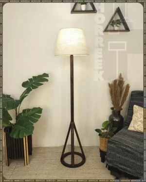 Tripod Wooden Floor Lamp